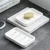 Caja de Jabón de Plástico de Doble Capa para Baño Sin Drenaje de Agua Caja de Jabón con Tapa Portátil de Viaje Caja Impermeable para Guardar Jabón