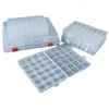 Caja de Almacenamiento de Plástico con Tapa de 24 Compartimentos Fijos para Fabricante, DIY, Multicompartimentos, para Piezas de Ferretería, Caja para Joyería y Cuentas