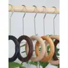 Loja de roupas lenço anel de madeira lenço de seda redondo anel de madeira anel redondo retrô gancho para cabide de roupas cabide de roupas suporte de armazenamento multifuncional gancho S