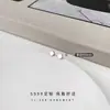 Pendientes de moda redondos de plata de ley s999, elegantes y brillantes, para el lóbulo de la oreja, de diseño geométrico, pendientes de nicho de alta gama, Accesorios al por mayor