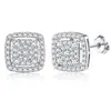 Brincos de tarracha quadrados com diamantes para mulheres, modernos e frescos, brincos geométricos com diamantes, simples e elegantes, brincos quadrados de zircônia super brilhantes