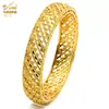 Pulsera de Aleación Chapada en Oro de Venta Caliente Novia de Dubái India Lujo Ligero para Mujer Boda Oro Arena Pulsera Joyería Al por Mayor