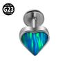Cross-border G23 Titanium Flash Film Five-star Rosca interna Lip Nail Aobao Coração em forma de lua T em forma de fundo plano Brincos de perfuração Jóias