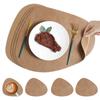 Jogo Americano Padrão Couro de Vaca, Jogo de Mesa Dupla Face em Forma de Gota, Tapete Isolante Térmico Anti-Queimadura, Porta-Copo, Jogo Americano Estilo Nórdico Ins, Couro