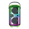 Novo Alto-falante Karaoke Colorido Estilo Mecha Transparente Dual 5 Polegadas 50W Starlight, Caixa de Som Bluetooth