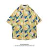 Desejo havaiano camisa estampada homens verão solto retro Hong Kong estilo design manga curta camisa casal comércio exterior