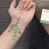 Colgante para Teléfono de Trébol de Cuatro Hojas de la Suerte Estrellado, Colgante para Bolso con Perlas, Accesorio para Cámara, Hecho a Mano, Dulce, de la Suerte, Cordón Colgante Versátil