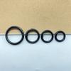 Anillo de Resorte Negro Listo para Usar del Fabricante para Electroforesis, Hebilla de Resorte de Aleación de Zinc, Anillo Abierto Negro Mate y Negro Brillante, Llavero Redondo