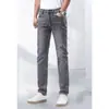 Directo del fabricante: Jeans cortos de talla grande para hombre, corte recto holgado, nuevos pantalones casuales elásticos de verano para hombres de mediana edad