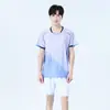 Conjunto de Uniforme de Bádminton para Hombres y Mujeres, Nuevo Modelo Verano 2026, Transpirable de Secado Rápido, Ropa Deportiva de Manga Corta para Competición y Entrenamiento, Estampado