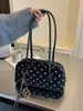 Bolso de mano casual y versátil de lunares para mujer, nueva colección otoño/invierno 2026, bolso de hombro de moda estilo coreano, de alta calidad y elegante