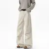 Pantalones de algodón puro estilo americano para hombre Shanggu 2026 holgados, corte slim, pierna ancha, ligeramente acampanados, pantalones de trabajo en azul workman