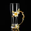 Taza Creativa de Cerveza Esmaltada, Vaso de Vidrio Resistente a Altas Temperaturas con Asa, Vaso para Cerveza de Barril de Hotel, Ventas Directas de Fábrica y Venta al por Mayor