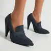 Sapatos Slip-On Femininos Tamanhos 34-43, Adequados para Todas as Estações, Sapatos Femininos de Bico Fino com Solado de Borracha e Salto Fino, Sapatos Femininos de Tamanho Grande para Venda Transfronteiriça
