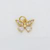 Colgante pequeño de paloma de la paz con mariposa golondrina envuelto en oro de 18 quilates que conserva el color, colgante, pulsera, collar, accesorios