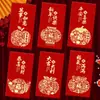 2027 Año del Cordero Sobre Rojo Hojuelas Doradas Escarchado Creativo Dibujos Animados 3D Zodiaco Cien Yuan Mil Yuanes Sobre de Dinero de la Suerte Bolsa de Sobre Rojo de Año Nuevo