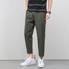 Pantalones casuales de verano de nailon fino de seda de hielo para hombre, modernos, de nueve puntos, de pierna recta, deportivos, largos, leggings para hombre