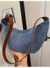 Bolso de Mezclilla de Moda Estilo Coreano Transfronterizo para Mujer 2026 Nueva Moda Bolso de Hombro Cruzado Simple Bolso Casual Tipo Dumpling