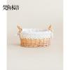 Cesto de Armazenamento de Vime e Rattan Armazenamento de Brinquedos Caixa de Armazenamento de Mesa Cesto de Armazenamento para Quarto/Escritório Artesanato em Vime