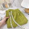 Pantalones de pierna ancha con estampado Qian Chiba para mujer, verano nuevo, plisados, con caída, holgados, rectos, pantalones casuales de moda para mujer que combinan con todo
