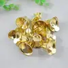 Fabricante 10-50MM Sino de Trompete Boca Aberta Dourado Decoração de Natal Sino Pequeno Sino de Vento Acessórios DIY