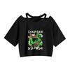 Comércio Exterior Pendurado Umbigo Cadeia Saw Pessoas Em Torno Código Europeu Transfronteiriço Hot-selling Impresso Pullover Mulheres Sling Umbigo Top