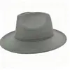 Sombrero Panama de Fieltro de Color Sólido de Invierno Transfronterizo, Sombrero Retro Británico, Sombrero Casual Unisex para Caballero