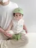 Mameluco para Bebé, Estilo Veraniego Delgado, Mameluco sin Mangas, Chaleco, Traje para Gatear, Ropa de Verano Súper Linda, Ropa para Aire Acondicionado, Pijama