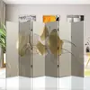 Biombo Estilo Chino para Sala de Estar, Oficina, Plegable Móvil para Bloquear Entrada de Dormitorio con Carácter "Fu" para Uso Doméstico