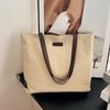 Bolsa de ombro feminina simples, moda fresca, estilo coreano, 2024, nova, casual, para trabalho, viagem, portátil, grande capacidade