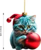 Decoraciones de Globos de Gato Coche de Navidad Divertidas Transfronterizas Colgante Acrílico Avión Colgante Espejo Retrovisor