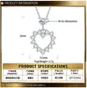 Exclusivo transfronterizo europeo y americano: Elegante collar con colgante en forma de corazón, una pieza de joyería de moda para mujer, con detalles de diamantes, hecho de plata S925