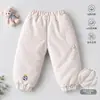 Pantalones Cálidos de Otoño e Invierno para Bebés Acolchados para Niños y Niñas Felpa Anti-Pilling Pantalones de Chándal Deportivos Ropa Exterior Gruesa para Bebés Pantalones Largos