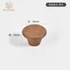 Maçaneta Moderna Simples de Madeira de Nogueira com Orifício Único e Duplo, Maçaneta Pequena para Gaveta de Móveis, Armário de Madeira Maciça, Maçaneta de Porta, Atacado