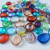 Cuentas Planas de Vidrio Tesoro para Niños Excavación Cuentas de Vidrio Fondo Plano Vidrio Artístico Hecho a Mano Piedra Pesca Pecera Decorativa Vidrio de Colores