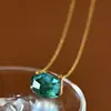 Collar Lipar Crystal Luz de Lujo Nicho Baoman Multicolor Corte Irregular Aguamarina Diseño Simple para Mujer