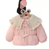 Ropa de Invierno para Niñas Chaqueta con Felpa Nueva Estilo Ropa de Algodón Engrosada para Bebés Niñas Ropa Cálida para Niños Top