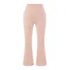 Calças de Yoga Roupas de Fora Cintura Alta Levanta Bumbum Micro Flare Moda Emagrecedoras Roupas de Fora para Dança Fitness Secagem Rápida Esportivas Calças Cropped
