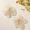 Malla súper etérea con pedrería impresa, flores tridimensionales de cinco pétalos, accesorios de lazo para manualidades, accesorios para el cabello, tocados, accesorios para bolsos y ropa