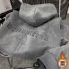 Sudadera de Gamuza Pesada para Hombre Otoño e Invierno Marca de Moda Duffy Guapo Americano Oversize Suelta Forro Polar Chaqueta con Capucha