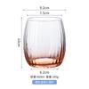 Juego de Cuatro Vasos de Vidrio de Colores, Vasos de Agua Personalizados con Spray de Colores, Vasos con Forma de Huevo de Vidrio de Cristal, Vasos para Jugo para el Hogar, Vasos para Bebidas Frías al por Mayor
