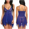 Comercio Exterior Amazon Sexy Encaje Sexy Ropa Interior Traje Malla Ligera Transparente Tentación Cama Pijama Sexy