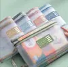 Bolsa de almacenamiento transparente con cremallera de gran capacidad, bolsa de documentos portátil para estudiantes, bolsa para llevar exámenes y libros de texto