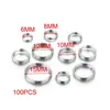 Anel Duplo de Aço Inoxidável 5-12mm Anel de Cavalo Acessórios para Joias DIY Anel de Chave Anel de Conexão para Joias Anel Duplo Anel Duplo