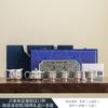 Bule de Prata Dourada de Alta Qualidade, Conjunto de Chá Kung Fu, Um Bule e Quatro Xícaras, Personalizado como Lembrança Empresarial para Aniversários de Idosos e Líderes