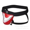 Bolsa tridimensional Lanvibum piel sintética hueca combinación de colores levantamiento de glúteos tiro bajo sexy para hombre doble costura ropa interior se puede cargar y descargar