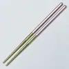 Palitos de Aço Inoxidável 304L Espessados com Revestimento Colorido, Utensílios de Mesa Domésticos, Palitos para Restaurantes Comerciais, Palitos Individuais para Adultos, Aço Inoxidável