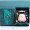 Taza Escandinava Personalizada Taza de Cerámica para Pareja con Tapa Taza para Agua Regalo para Evento de Apertura Set de Taza Creativa Caja de Regalo