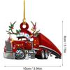 Camión de decoración de árbol de Navidad barco de vapor excavadora camión de bomberos jeep colgante regalo de fiesta de Navidad