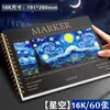 Papel Marcador A4/8K Bloc de Dibujo Espiral Engrosado Libro de Dibujo Artístico para Estudiantes Páginas en Blanco a Prueba de Tinta